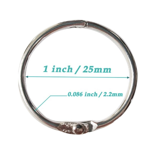 Nickel Plated Steel Office Book Rings Leaf Binder Rings para sa Paaralan